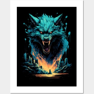 Fiery Werewolf Posters and Art